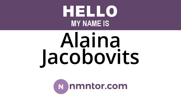 Alaina Jacobovits