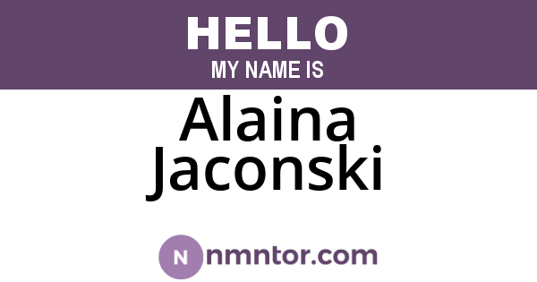 Alaina Jaconski