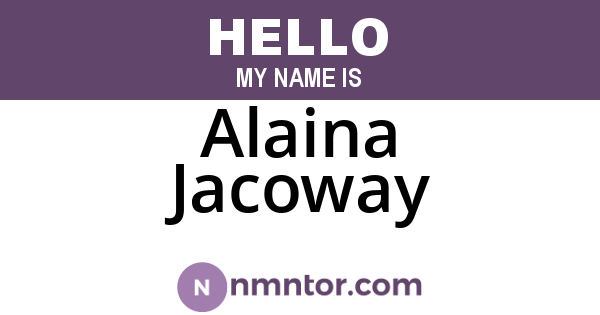 Alaina Jacoway
