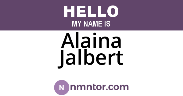 Alaina Jalbert