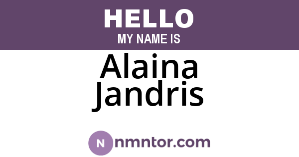 Alaina Jandris