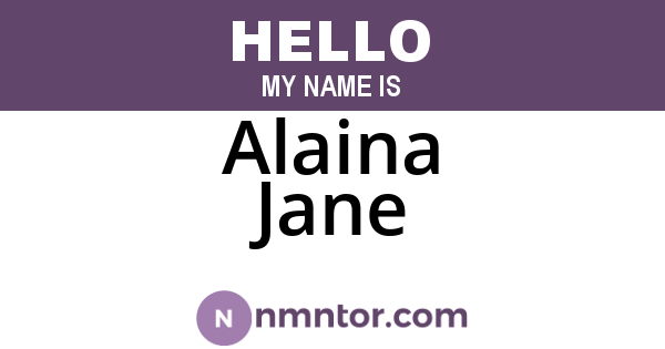 Alaina Jane
