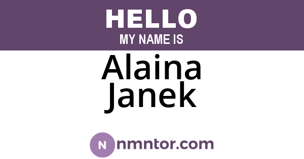 Alaina Janek