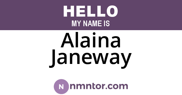 Alaina Janeway