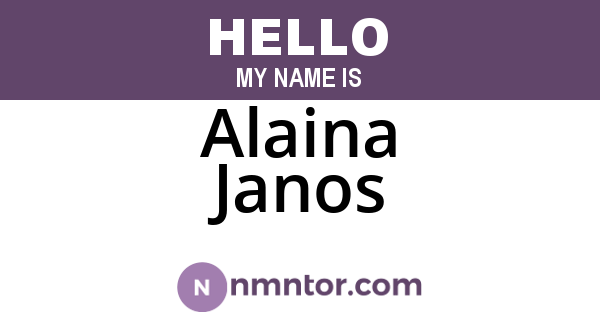 Alaina Janos