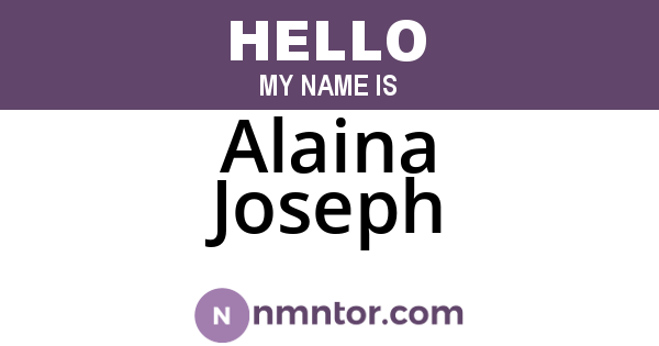 Alaina Joseph