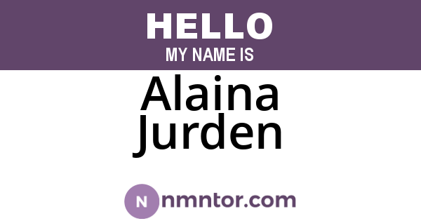 Alaina Jurden