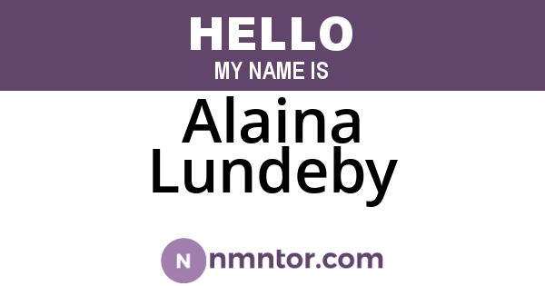 Alaina Lundeby