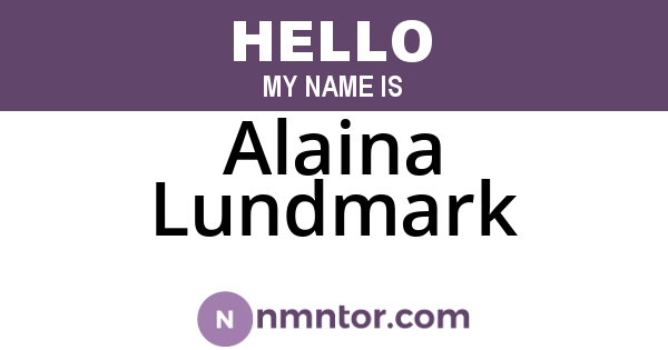 Alaina Lundmark