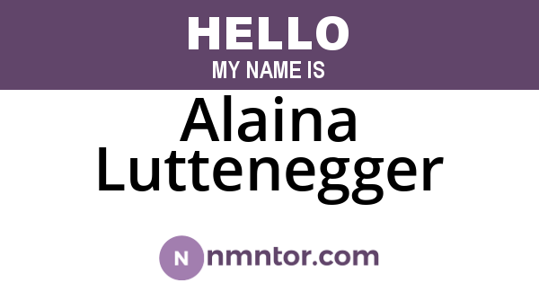 Alaina Luttenegger