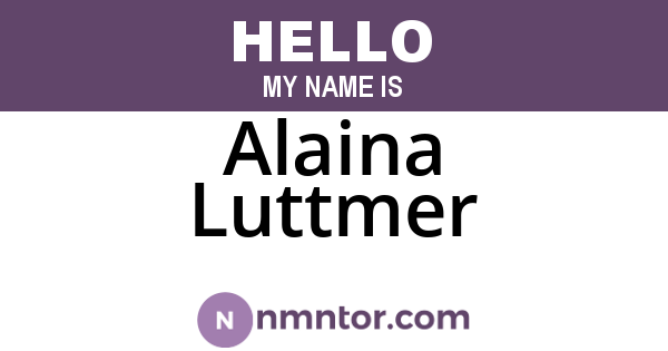 Alaina Luttmer