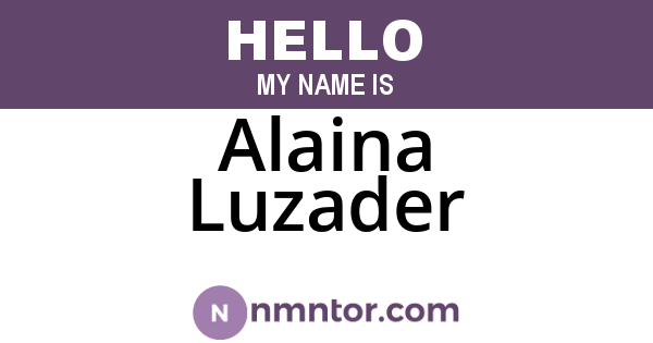Alaina Luzader