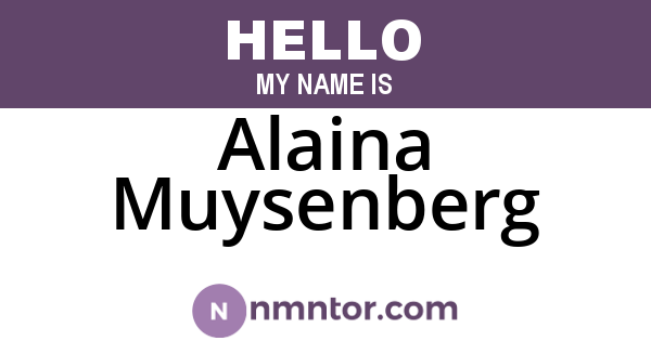 Alaina Muysenberg