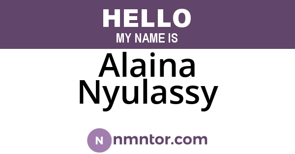 Alaina Nyulassy