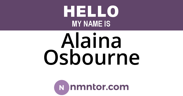 Alaina Osbourne