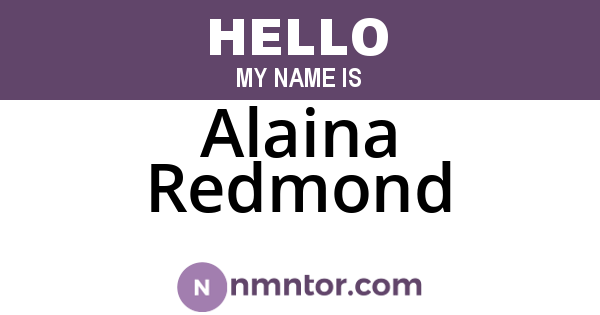 Alaina Redmond