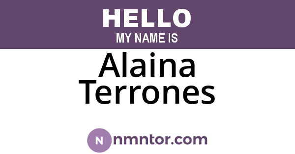 Alaina Terrones