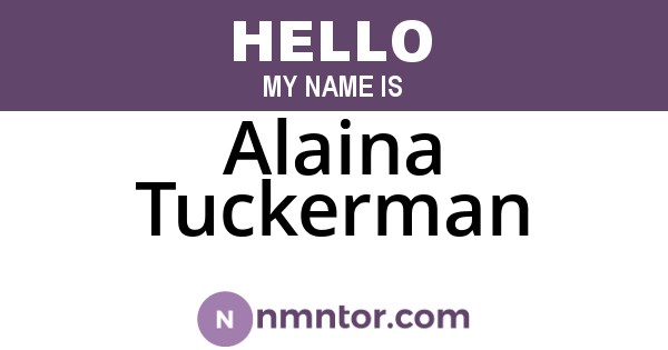 Alaina Tuckerman