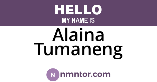 Alaina Tumaneng