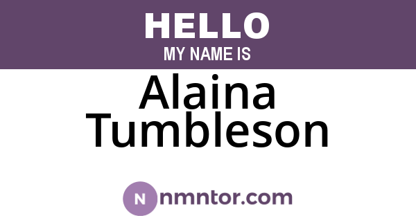Alaina Tumbleson