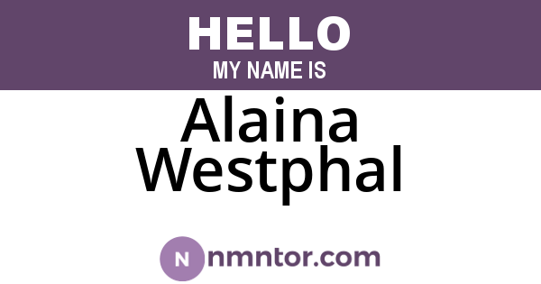 Alaina Westphal