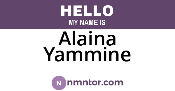 Alaina Yammine