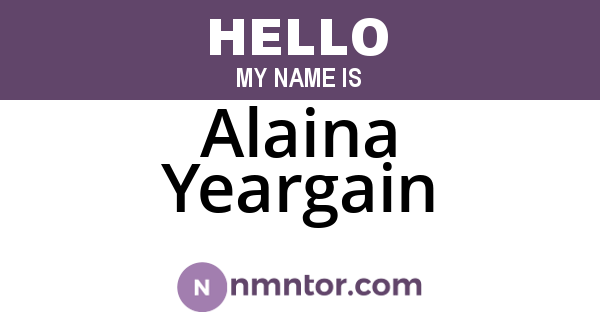 Alaina Yeargain