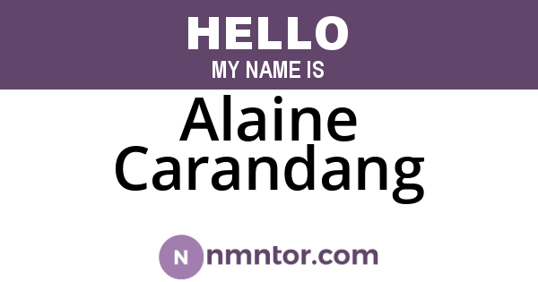 Alaine Carandang