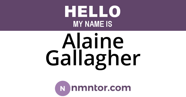 Alaine Gallagher