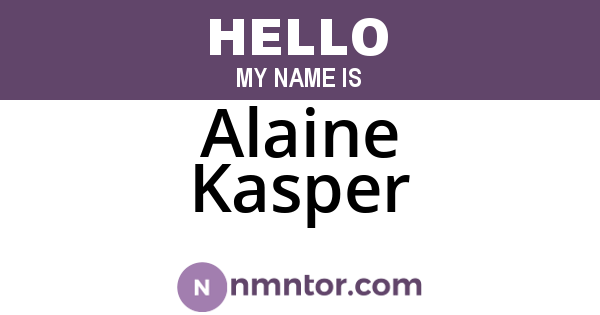 Alaine Kasper