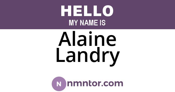 Alaine Landry