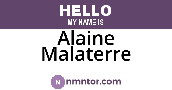 Alaine Malaterre