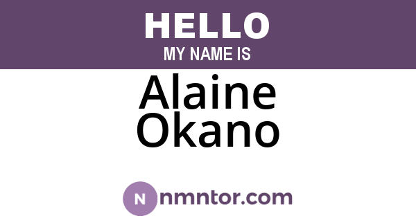 Alaine Okano