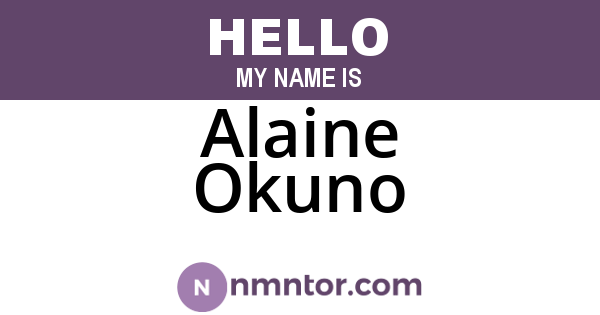 Alaine Okuno