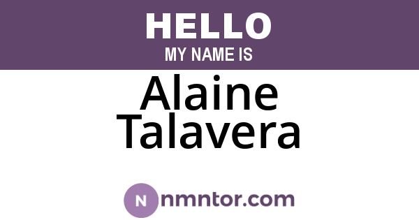 Alaine Talavera