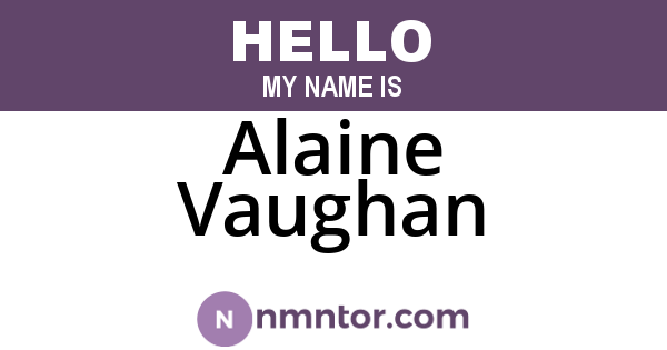 Alaine Vaughan