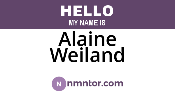 Alaine Weiland