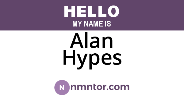 Alan Hypes