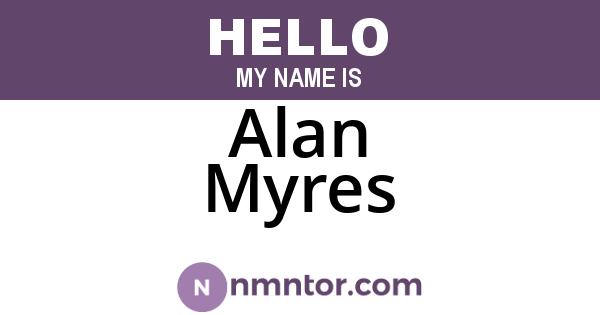 Alan Myres