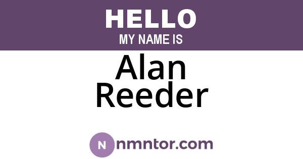 Alan Reeder