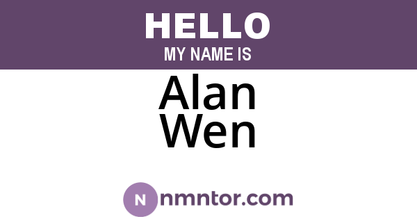 Alan Wen