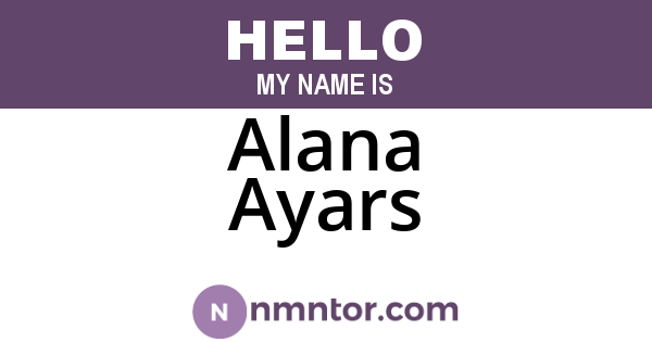 Alana Ayars