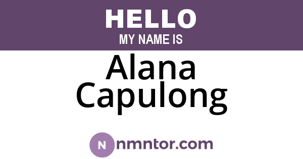 Alana Capulong
