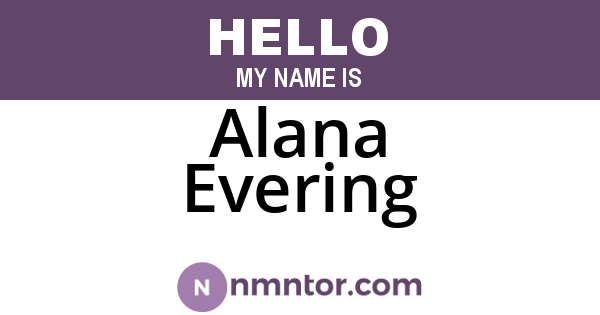Alana Evering