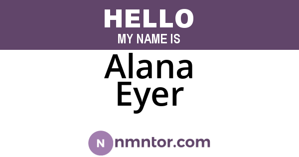 Alana Eyer