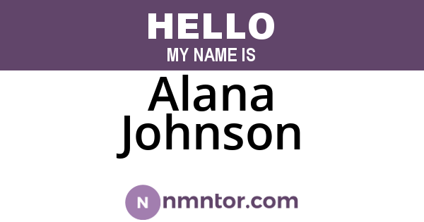 Alana Johnson
