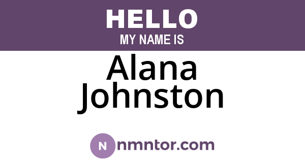 Alana Johnston