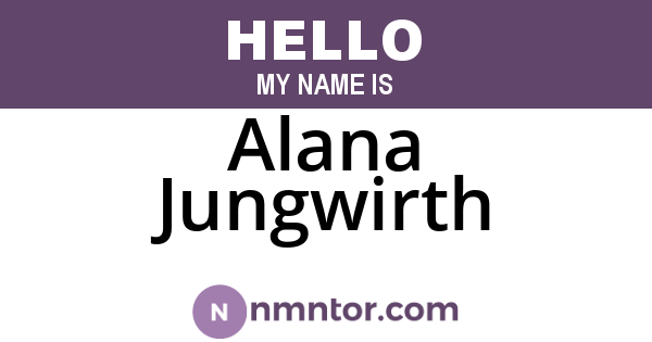 Alana Jungwirth