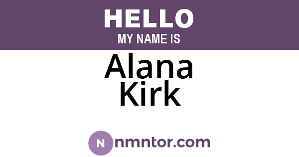 Alana Kirk