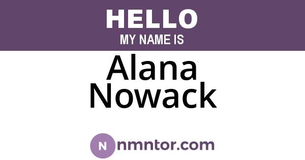 Alana Nowack